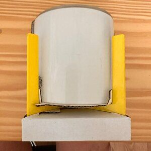 Ikea Köpglad Tea Light Candle Holder Lantern White Glass‎ with Yellow Base 4"